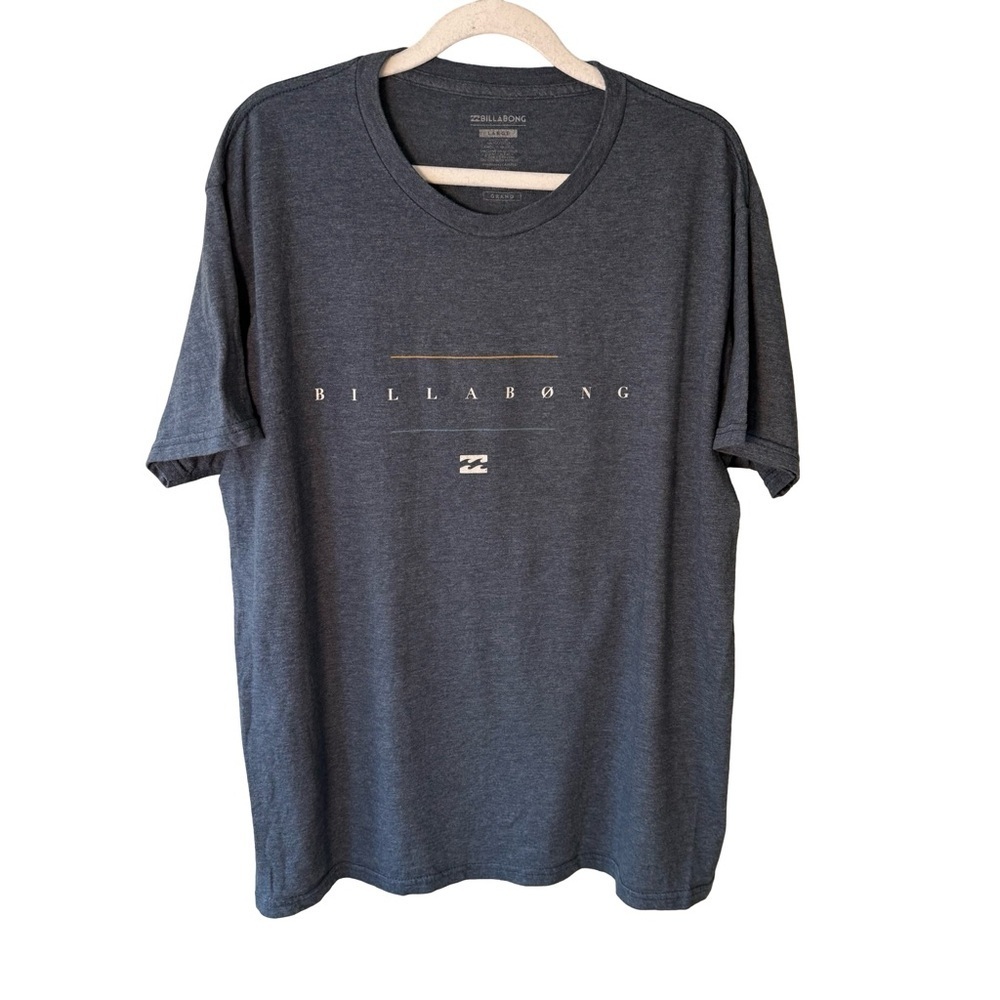 Billabong Men's Charcoal Grey Tee Size L Beachwear Surf Skate Cotton Casual